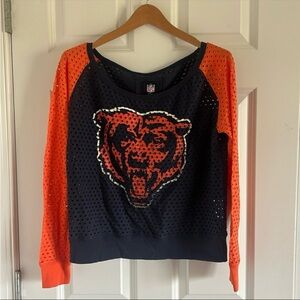 NFL Chicago Bears Women's Size XL off the Shoulder Mesh Top